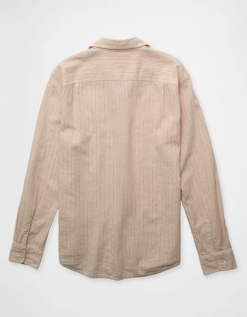 American Eagle AE Everyday Button-Up Linen Shirt